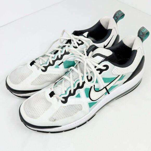 Nike Air Max Genome White Clear Emerald Black Athletic Lace Up Sneakers - Picture 5 of 15